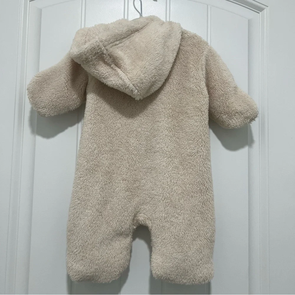 Hanna Andersson Baby Fuzzy Cream Snow Suit Size 50cm/0-3 Months